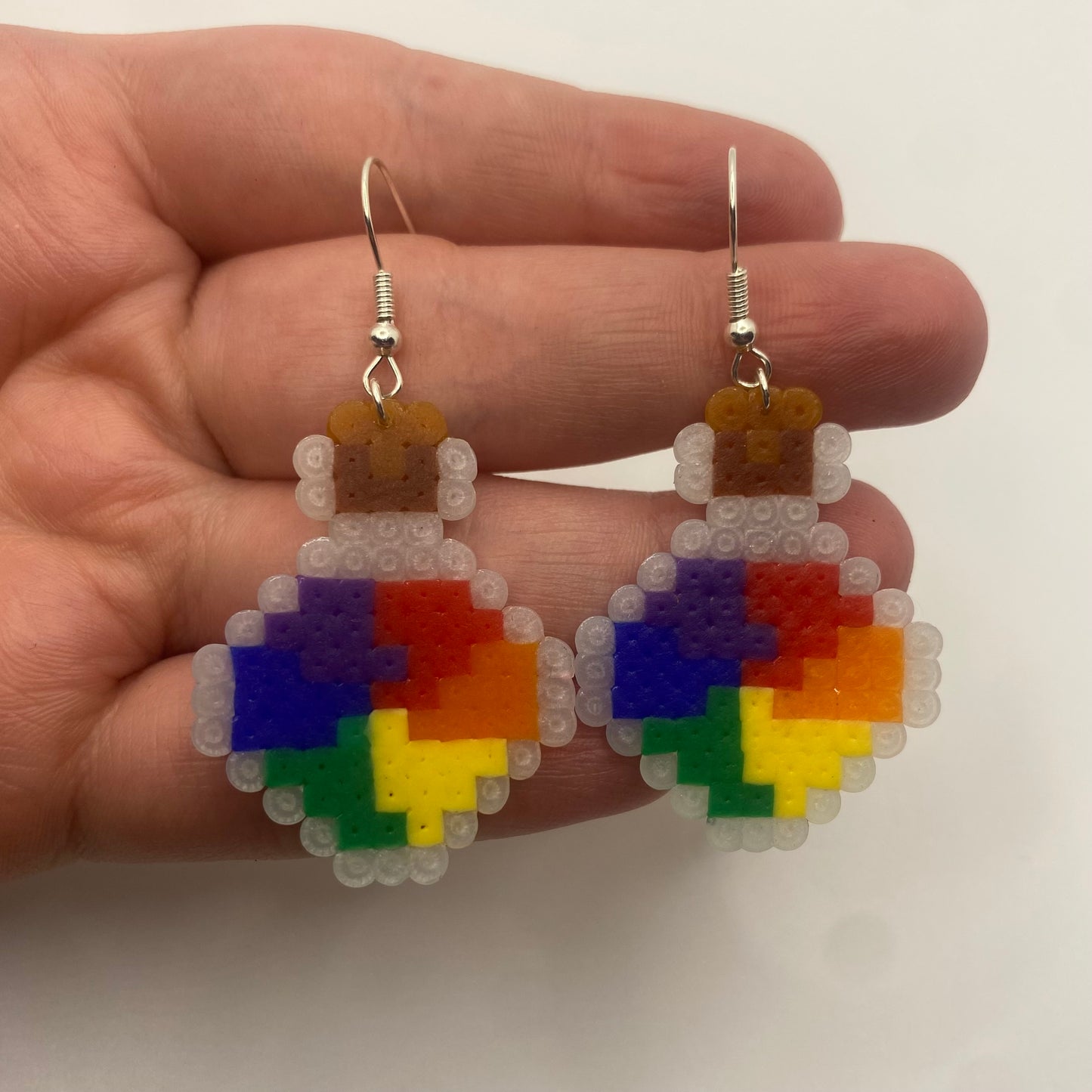 Pride Rainbow Potion Fuse Bead Earrings