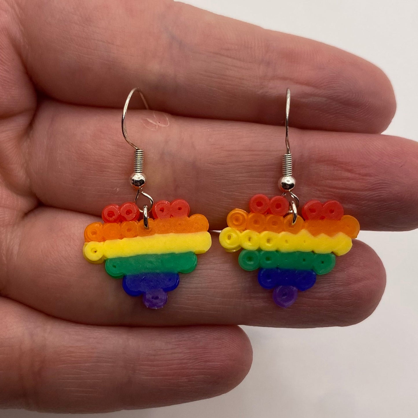 Pride Rainbow Fuse Bead Earrings