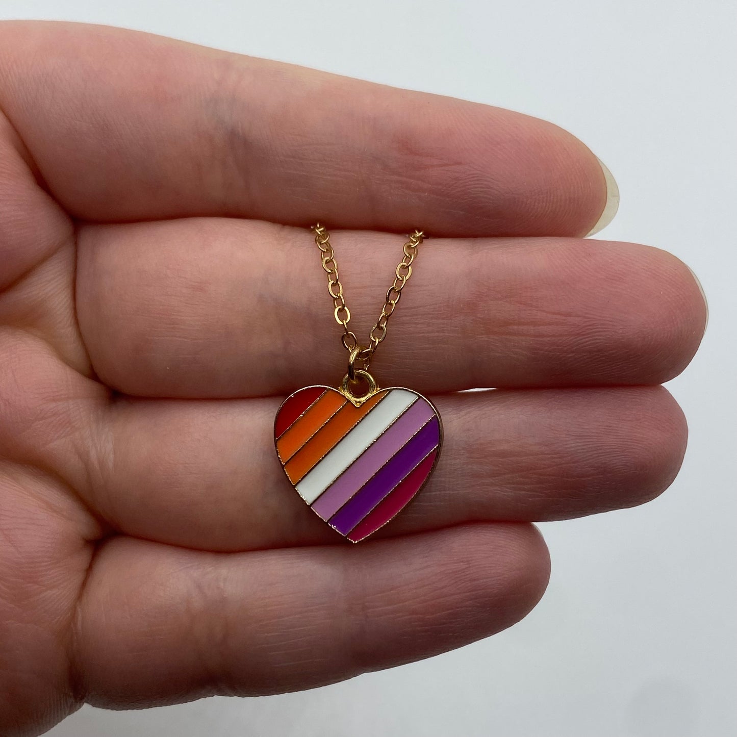 Pride Heart Pendant Necklace