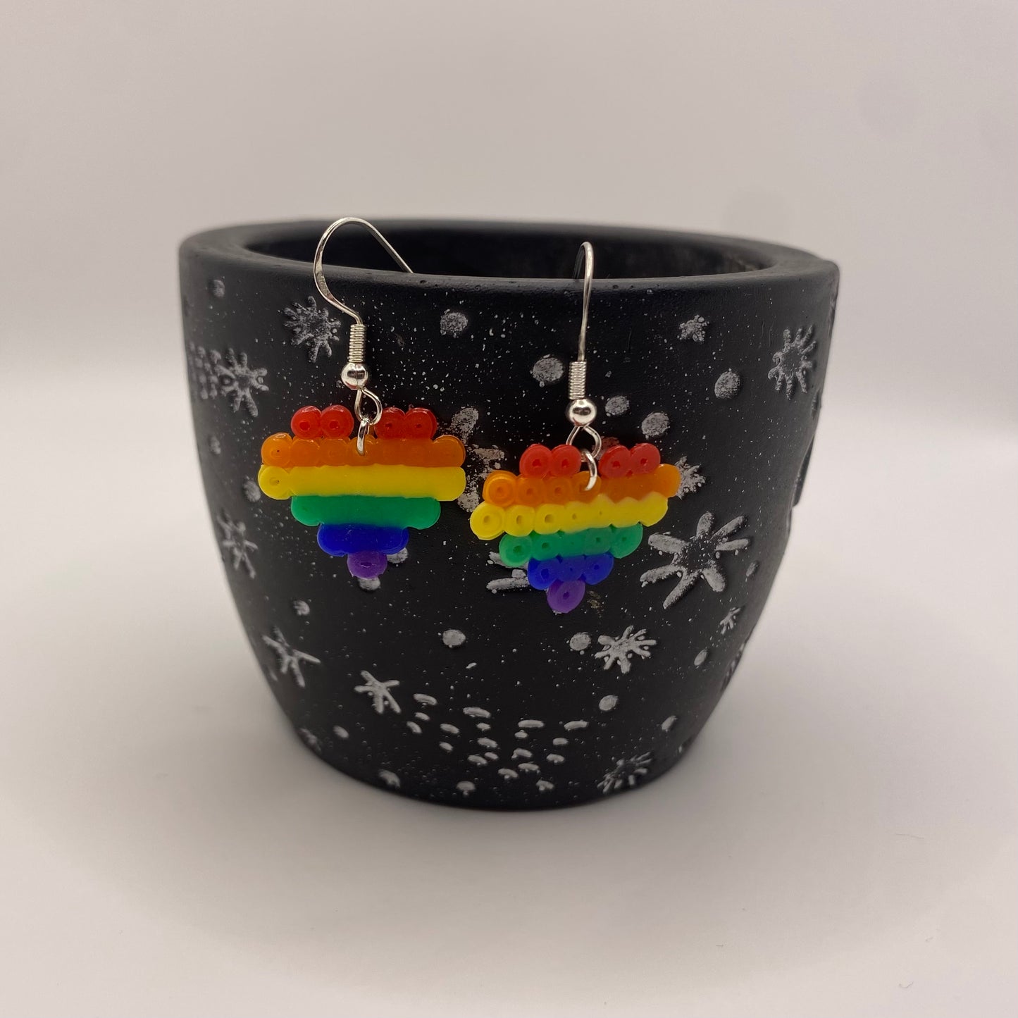 Pride Rainbow Fuse Bead Earrings