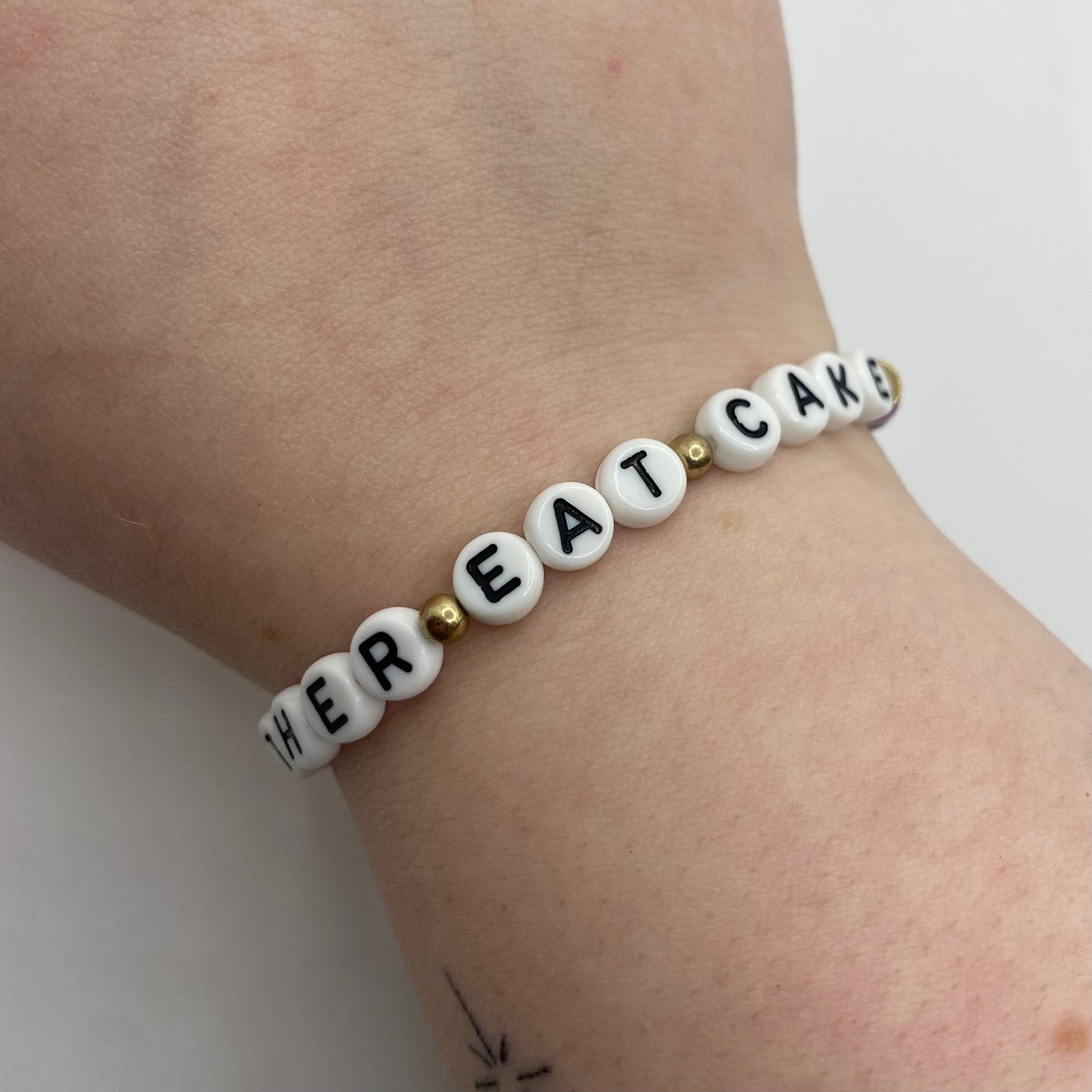 ‘Rather Eat Cake’ Asexual Pride Bracelet
