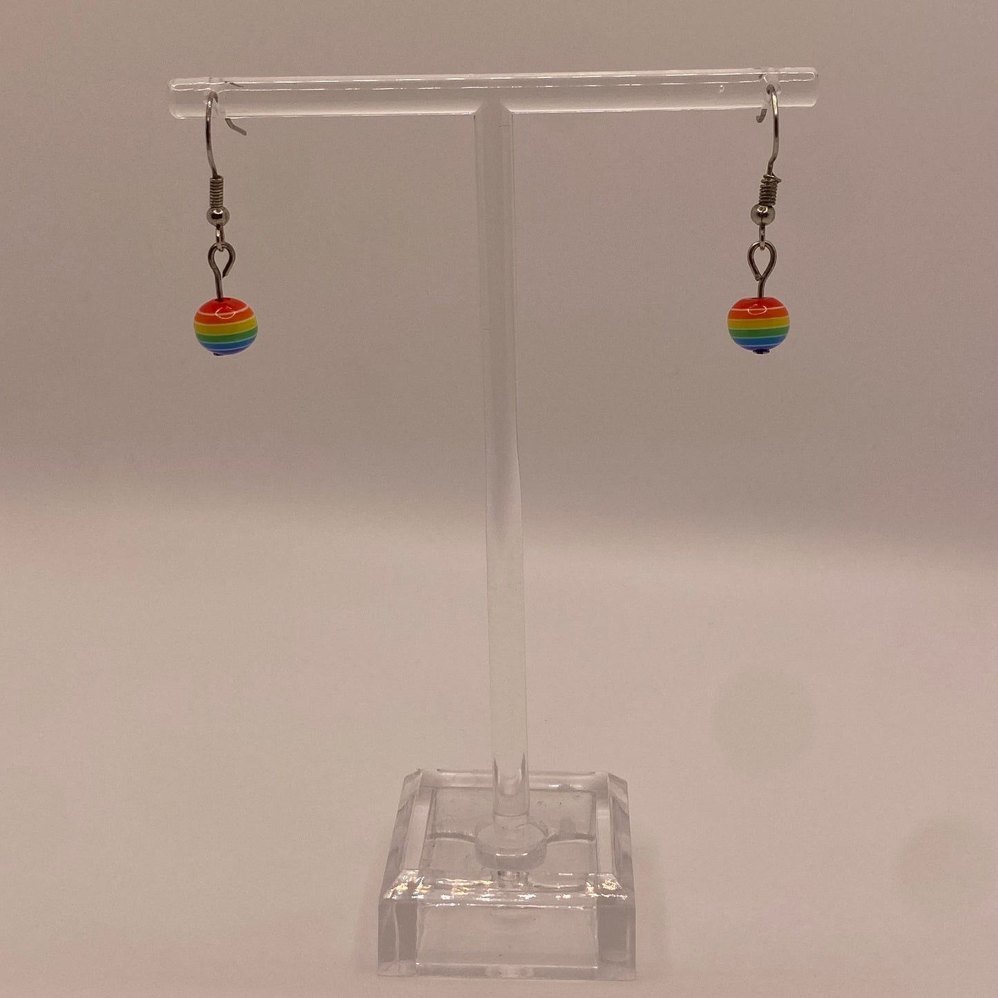 Beaded Pride Rainbow Earrings
