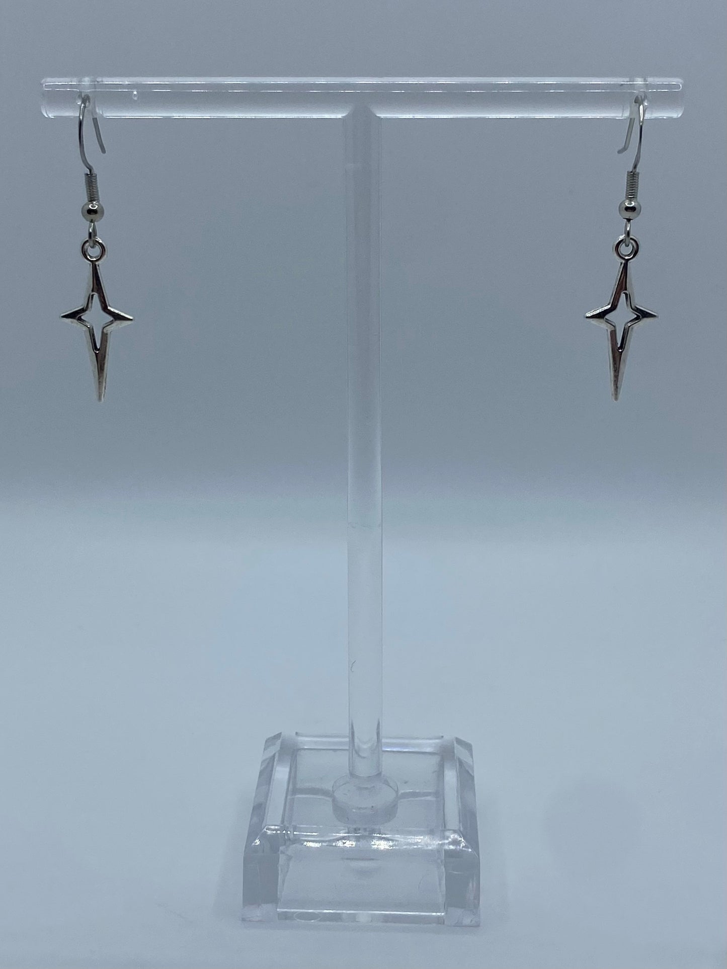 Silver Shining Star Earrings