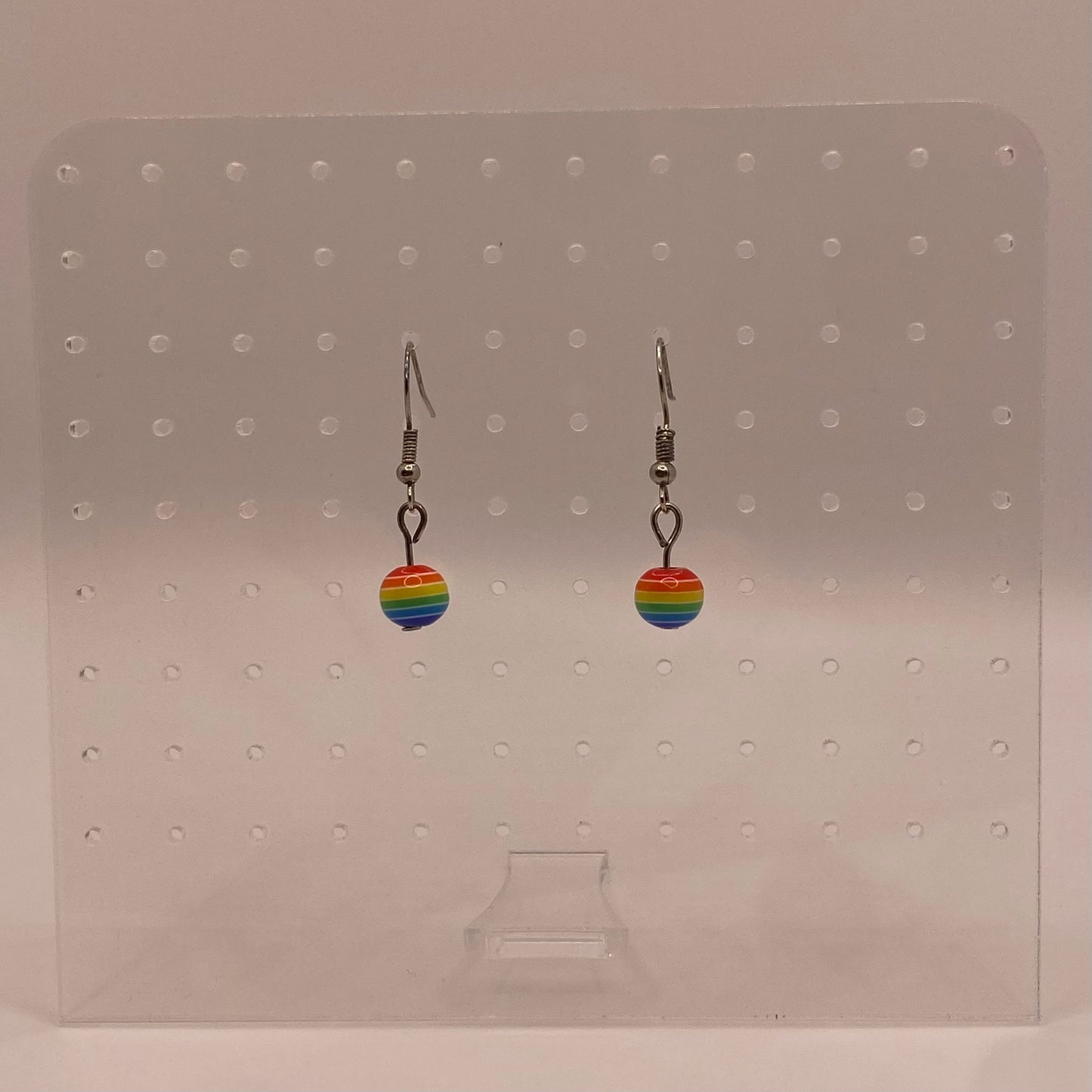 Beaded Pride Rainbow Earrings