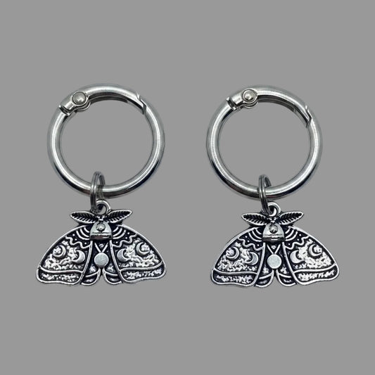 Moon Cycle Moth Boot Charms
