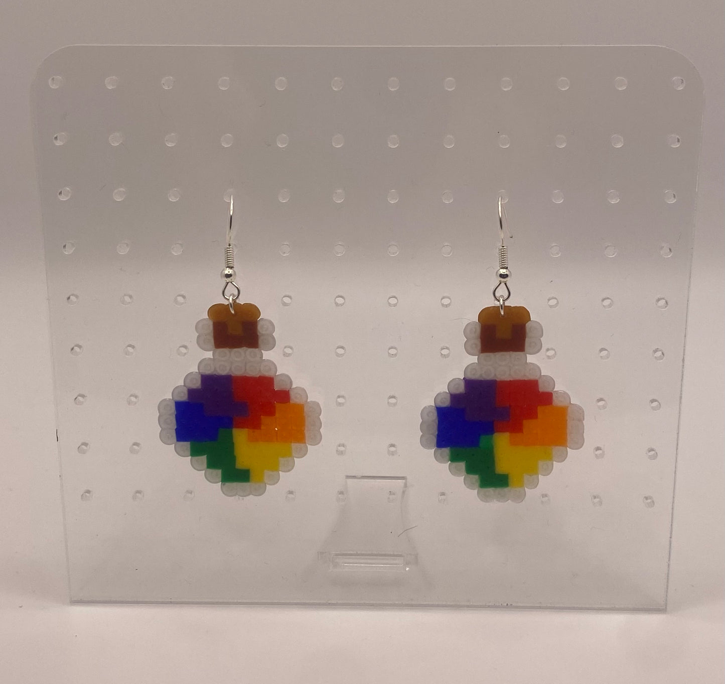 Pride Rainbow Potion Fuse Bead Earrings