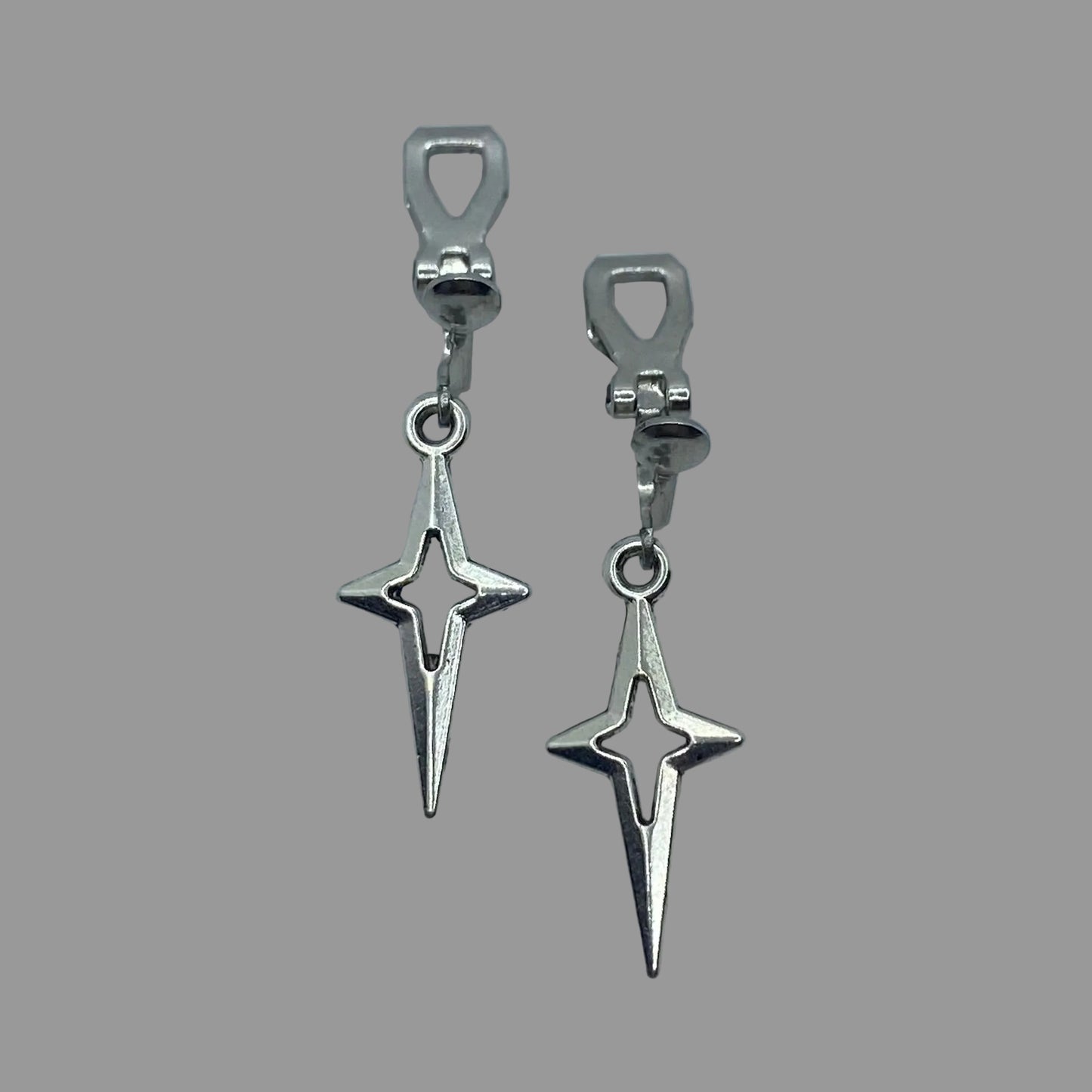 Silver Shining Star Earrings