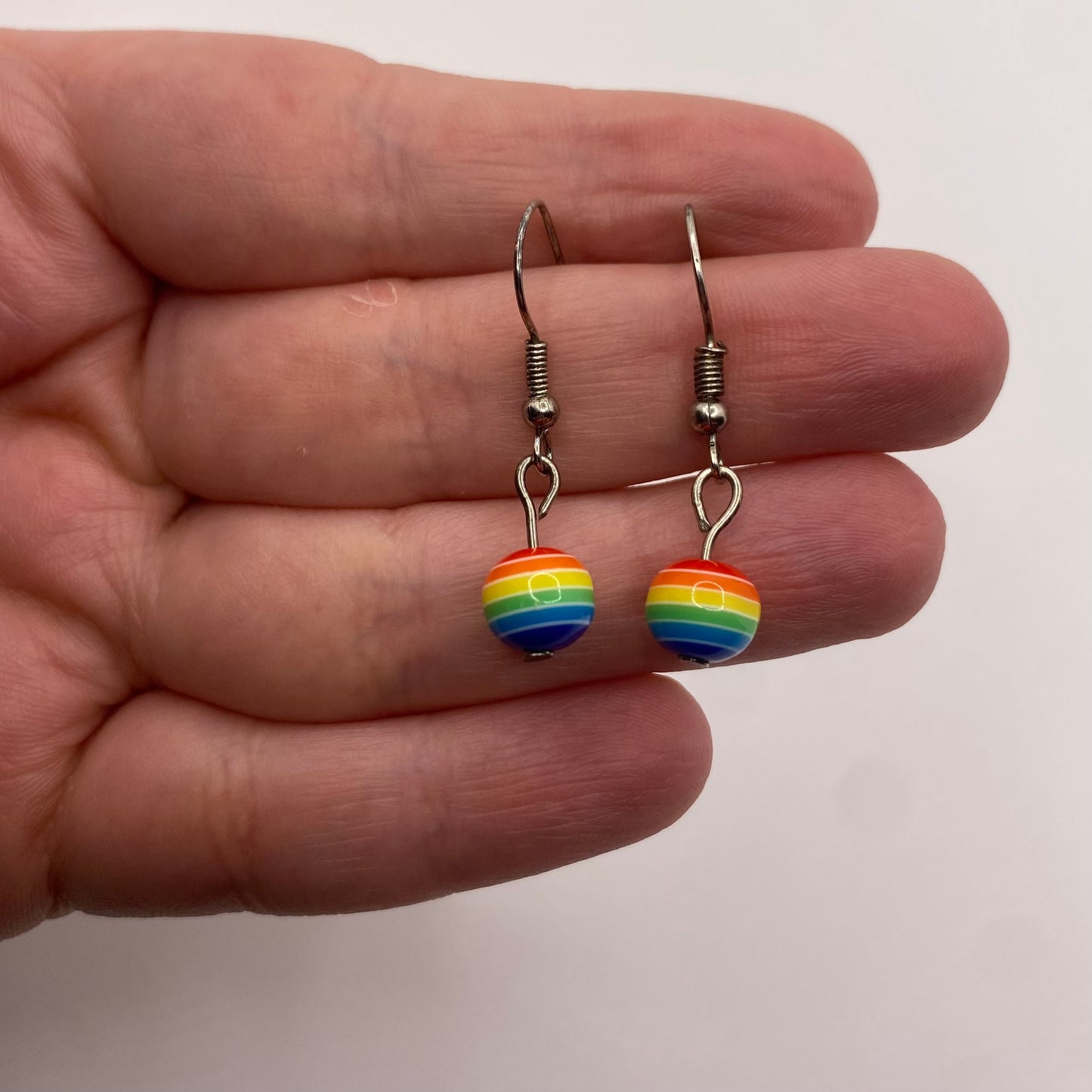 Beaded Pride Rainbow Earrings