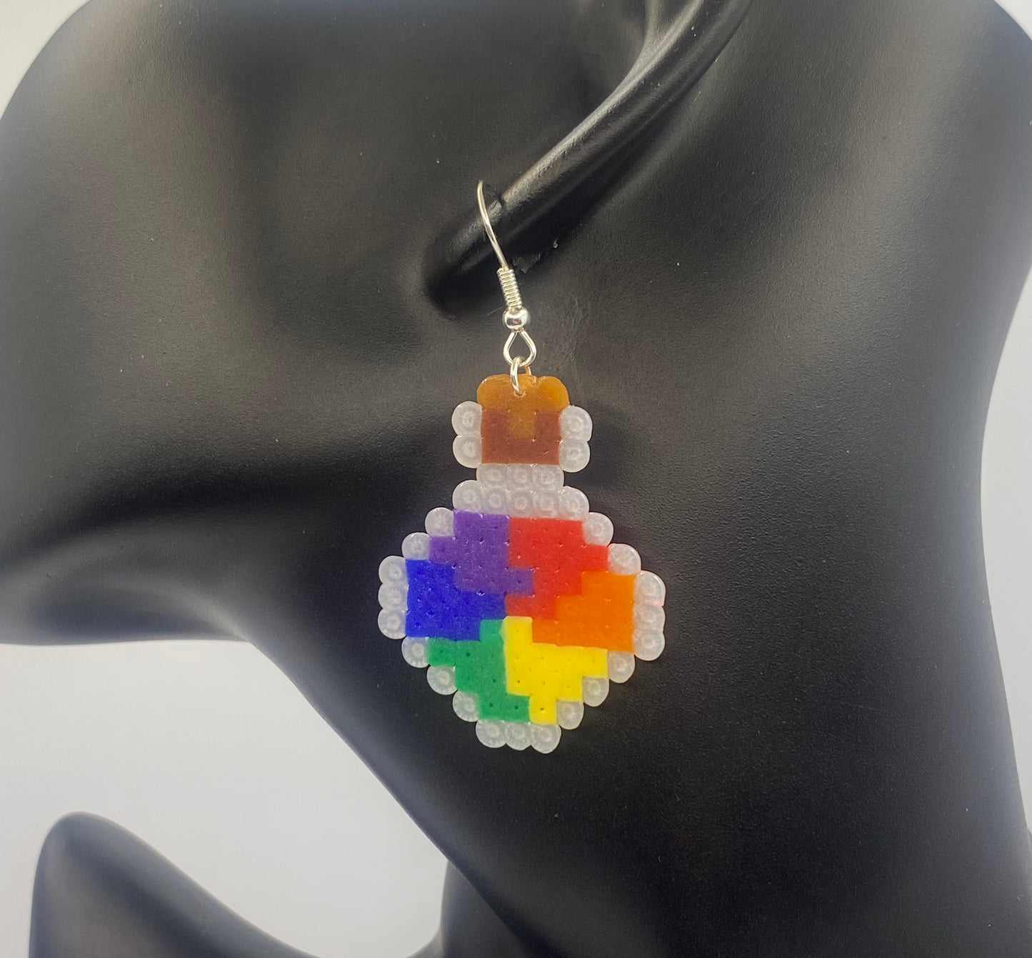 Pride Rainbow Potion Fuse Bead Earrings