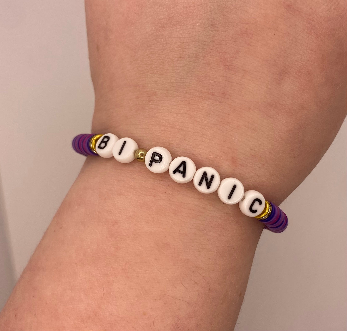 ‘Bi Panic’ Bisexual Pride Bracelet