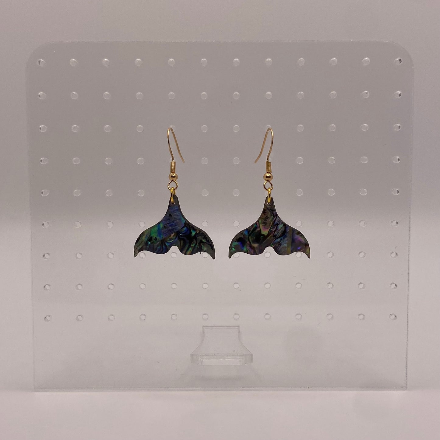 Abalone Shell Mermaid Tail Earrings