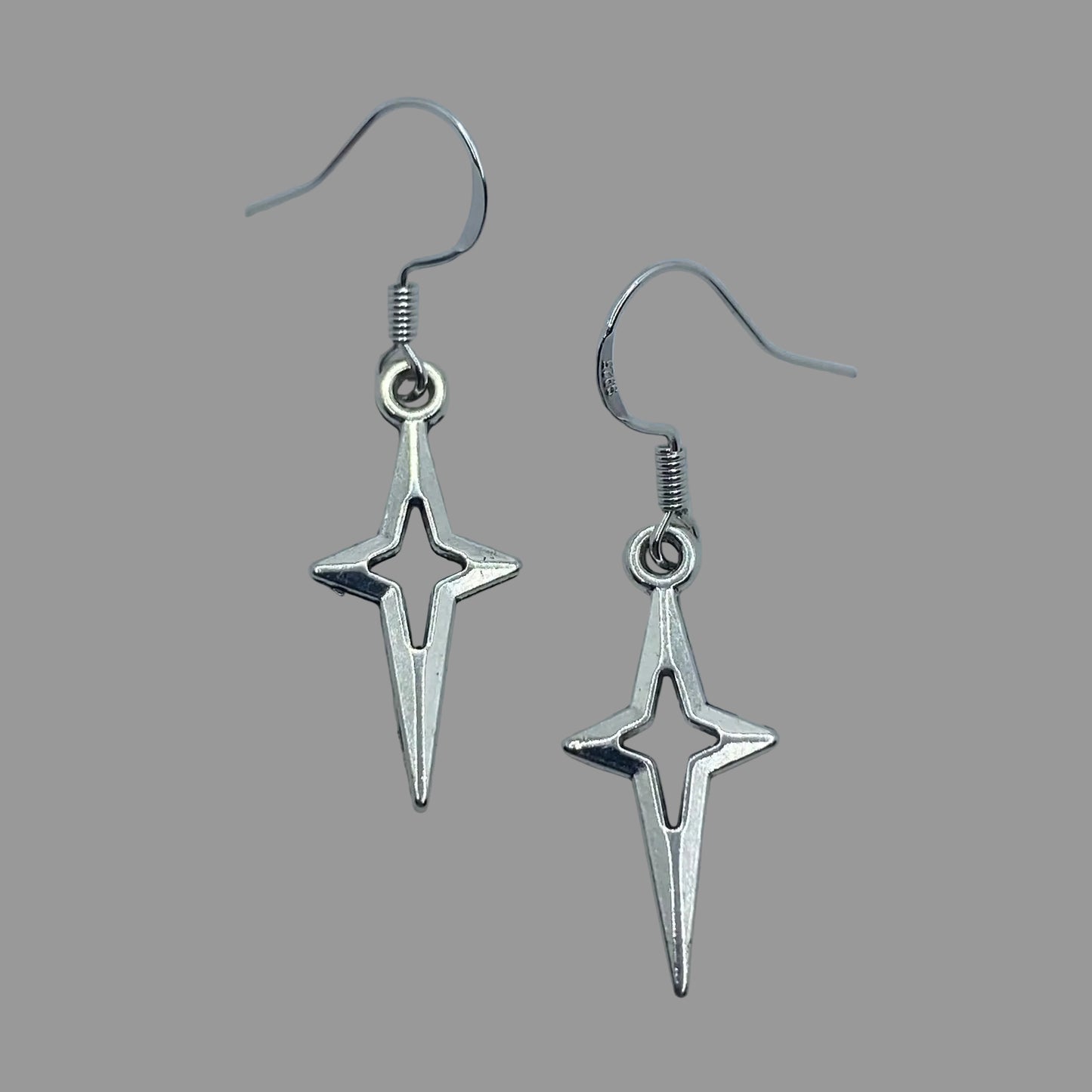Silver Shining Star Earrings