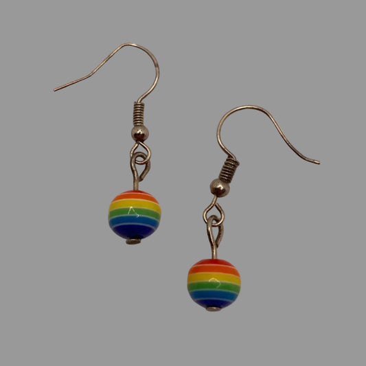 Beaded Pride Rainbow Earrings