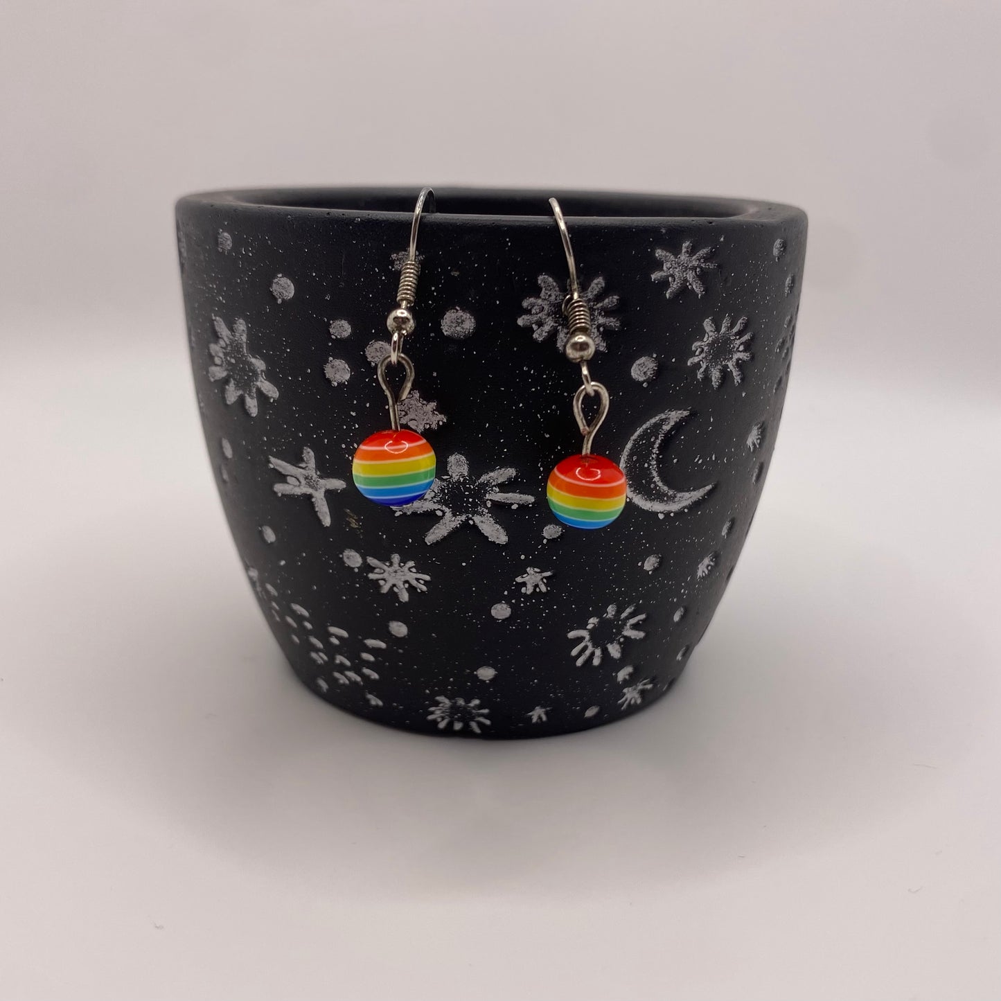 Beaded Pride Rainbow Earrings