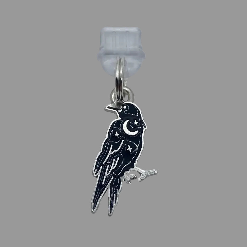 Celestial Crow Dust Plug Charm