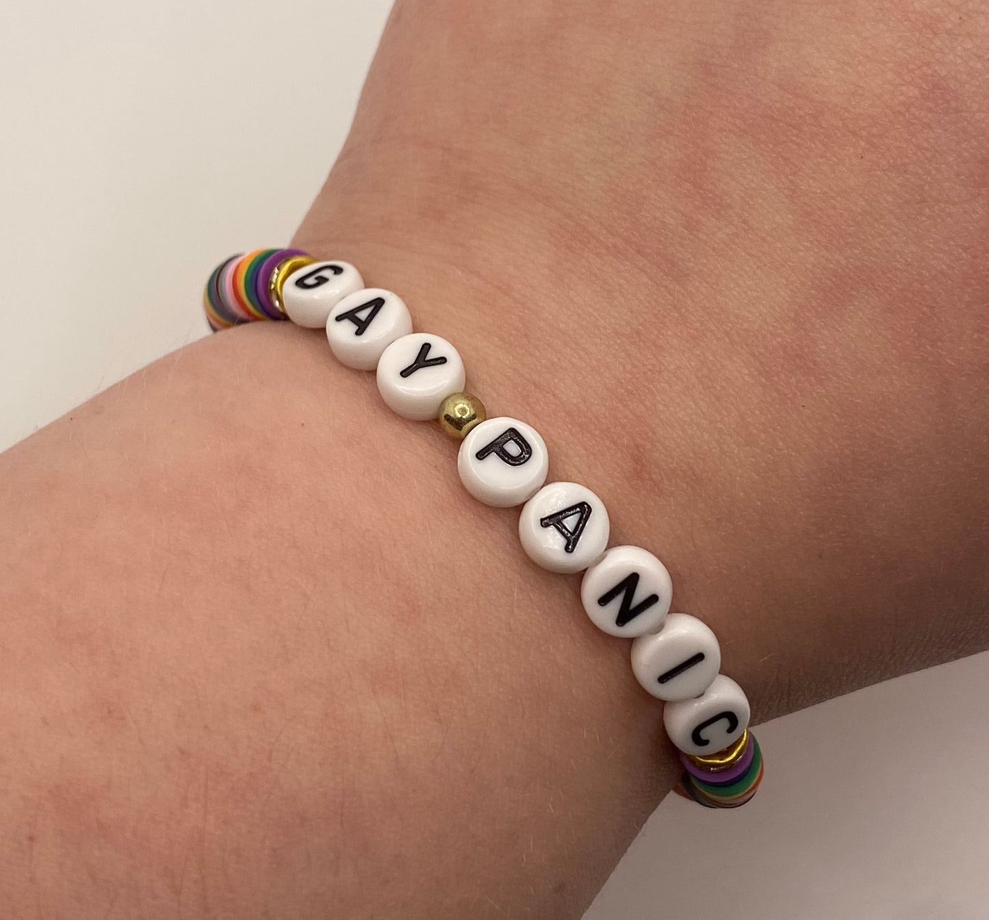‘Gay Panic’ Progressive Pride Rainbow Bracelet